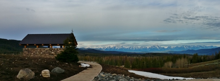 the Tetons in the distance